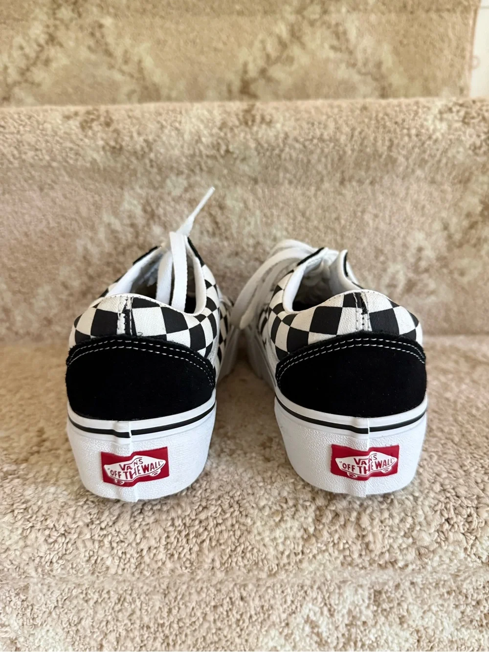 Black & White Checkerboard Skate Sneakers - Picture 3 of 5